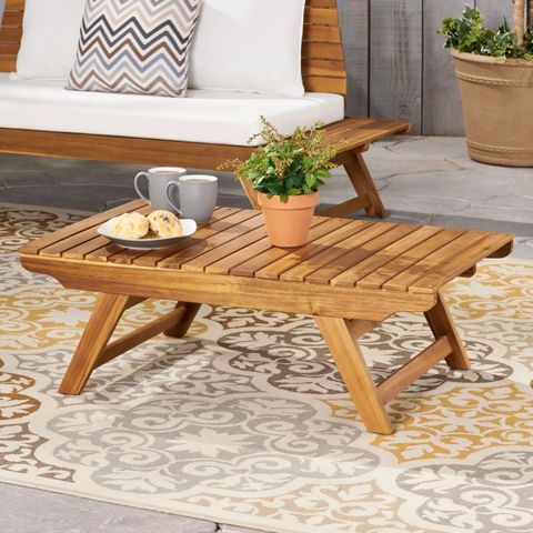 Bringing the Outdoors In With a Natural Oak Wood Coffee Table